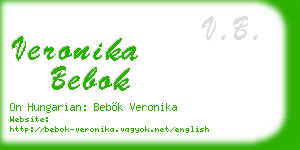 veronika bebok business card